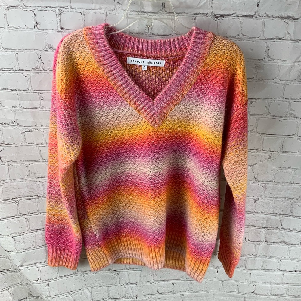 NWT Rebecca Minkoff Sunset Pink Andy Sweater M - Picture 3 of 8